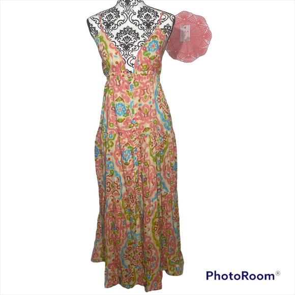 House of Harlow 1960 Dresses & Skirts - House of Harlow 1960 NWT Tiered Print Maxi Dress Medium with Tie Back